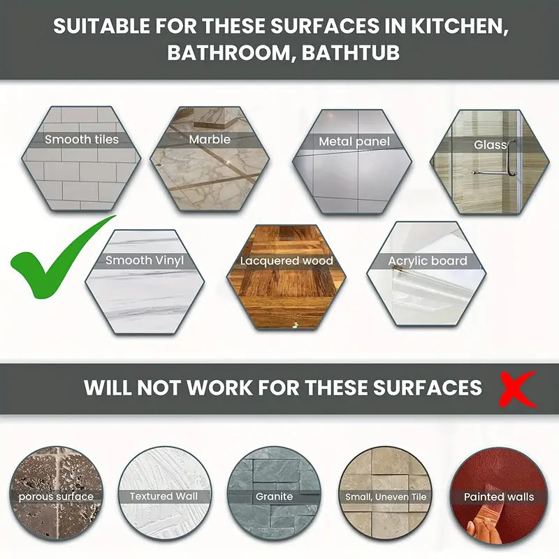 Vacuum Grip Bathroom Safety Bar